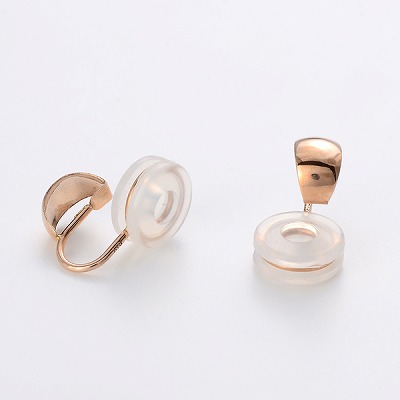 ピンクゴールドイヤリング