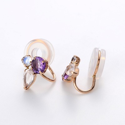 ピンクゴールドイヤリング