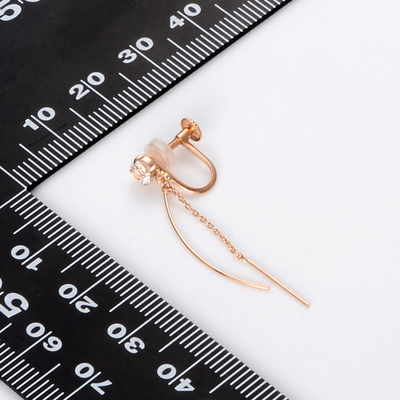 ピンクゴールドイヤリング