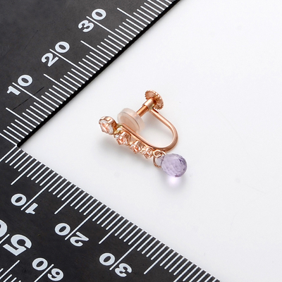 ピンクゴールドイヤリング