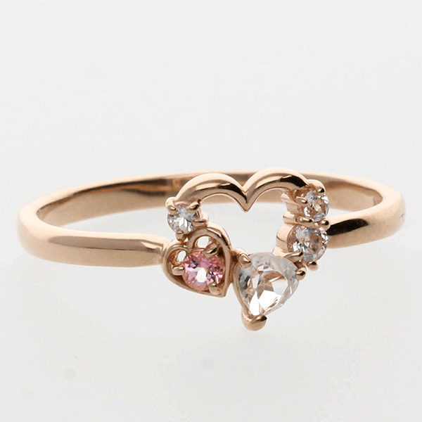 ピンクゴールドリング