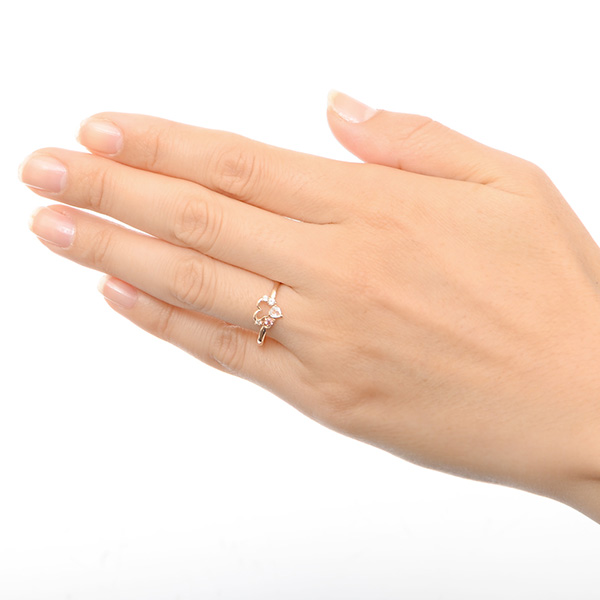 ピンクゴールドリング