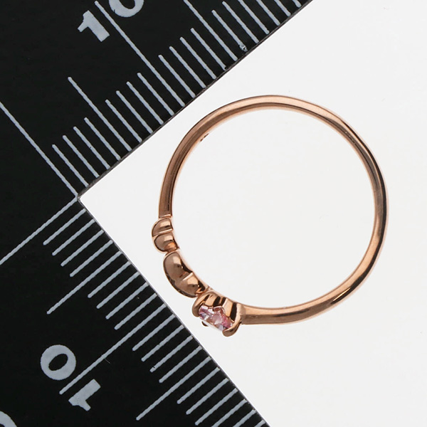 ピンクゴールドリング