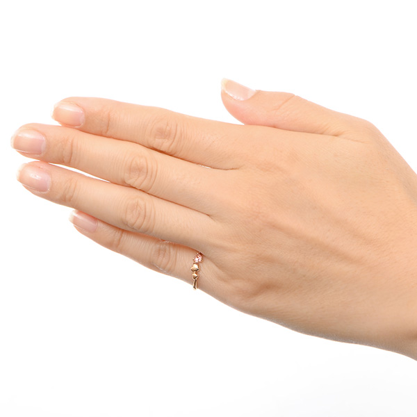 ピンクゴールドリング