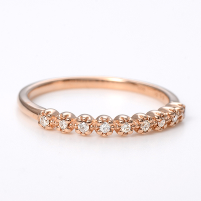 ピンクゴールドリング