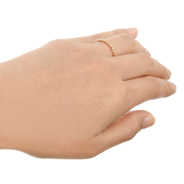 ピンクゴールドリング