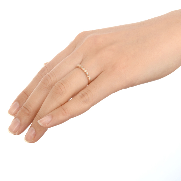 ピンクゴールドリング