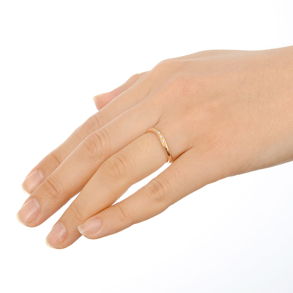 ピンクゴールドリング