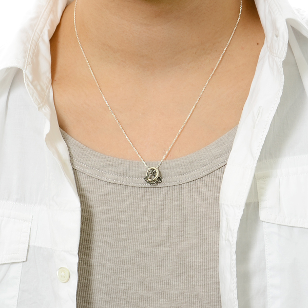 シルバーペアネックレス