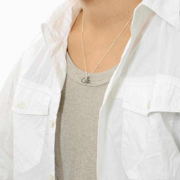 シルバーペアネックレス