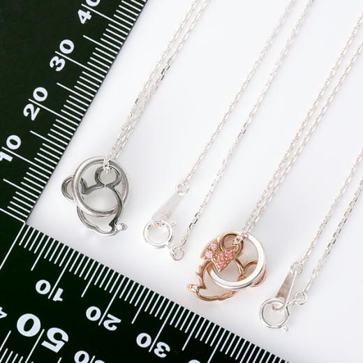 シルバーペアネックレス