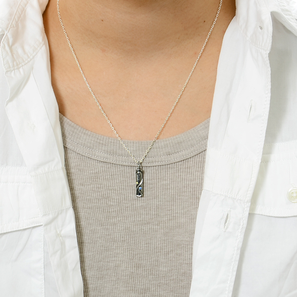 シルバーペアネックレス