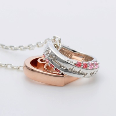 シルバーペアネックレス