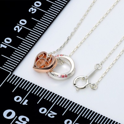 シルバーペアネックレス