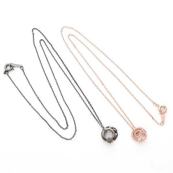 シルバーペアネックレス