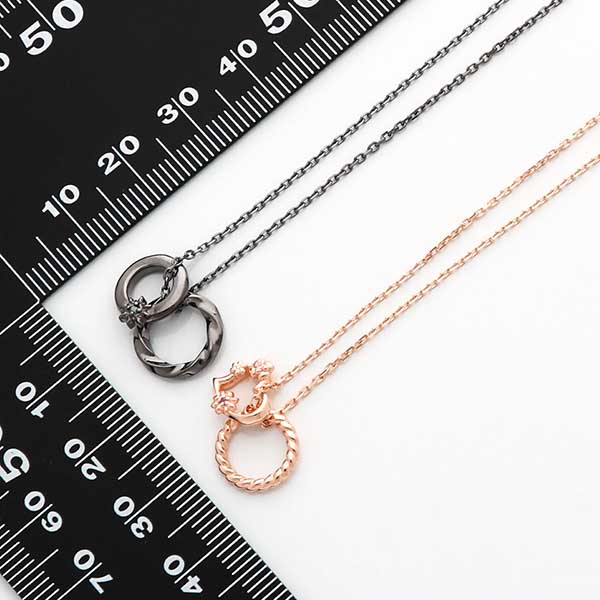 シルバーペアネックレス