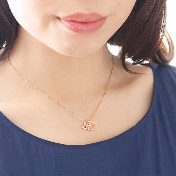 シルバーペアネックレス