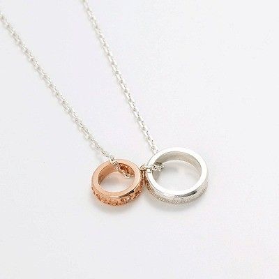 シルバーペアネックレス
