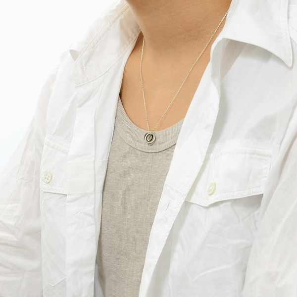 シルバーペアネックレス