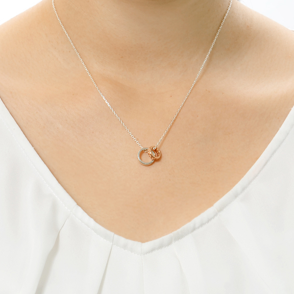 シルバーペアネックレス