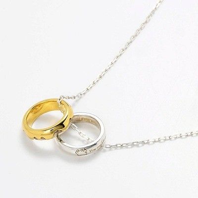 シルバーペアネックレス