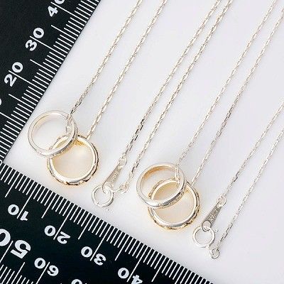 シルバーペアネックレス