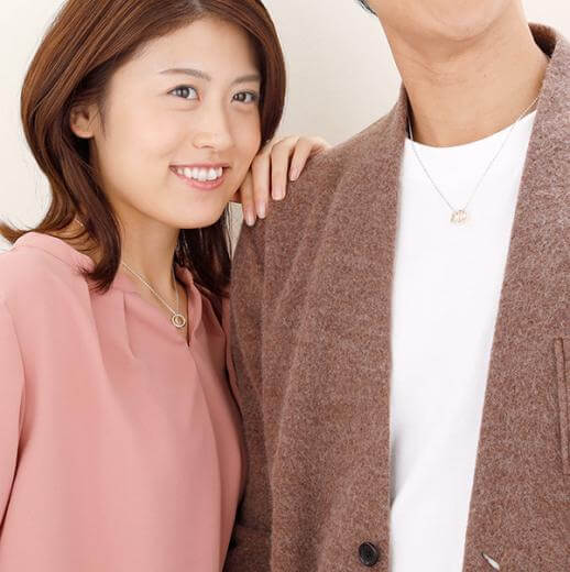 シルバーペアネックレス