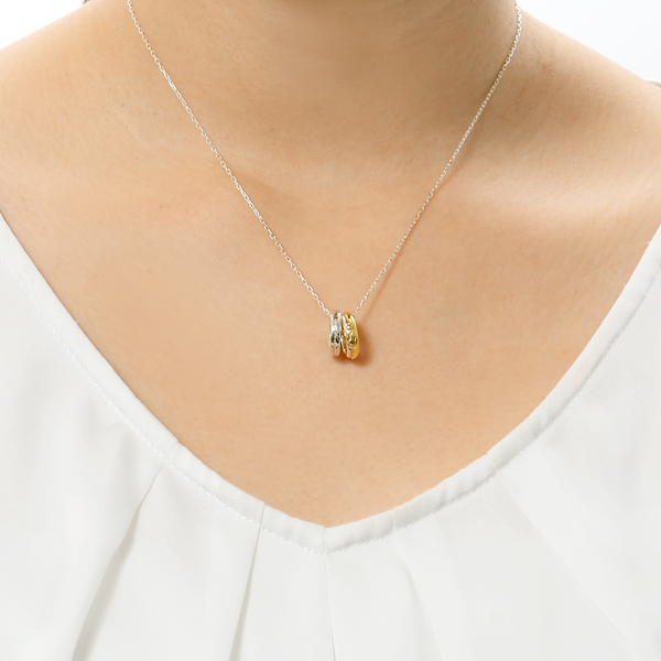 シルバーペアネックレス