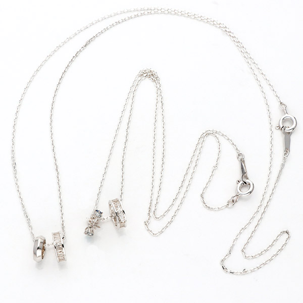 シルバーペアネックレス