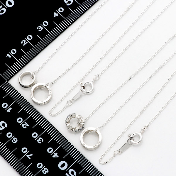 シルバーペアネックレス