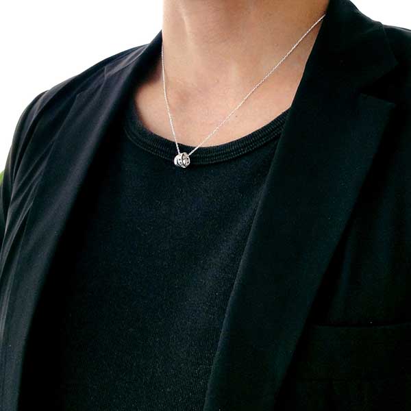 シルバーペアネックレス