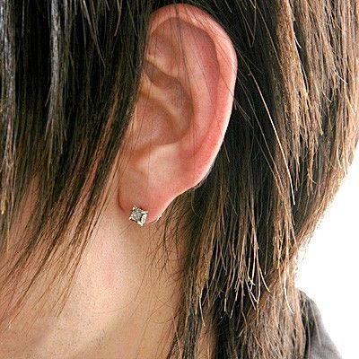 シルバースタッドピアス(片耳用)