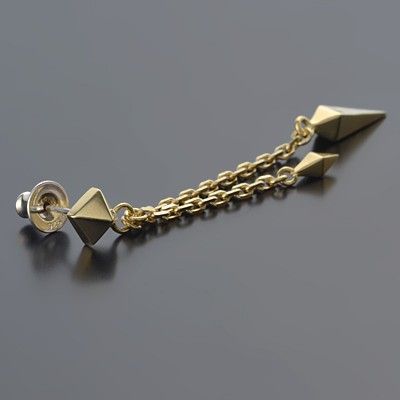 シルバースタッドピアス(片耳用)