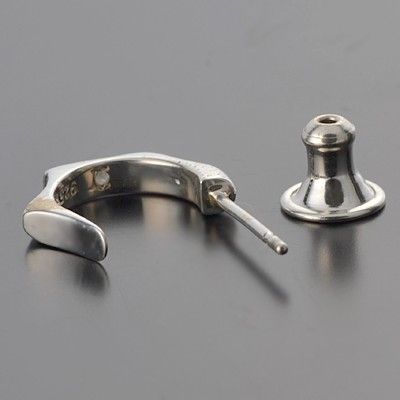 シルバーフープピアス(片耳用)