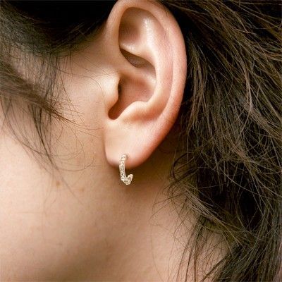 シルバーフープピアス(片耳用)