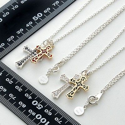 シルバーペアネックレス