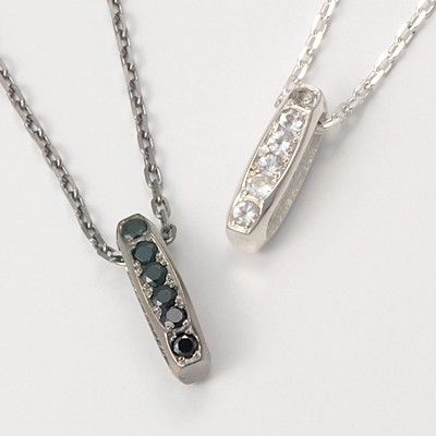 シルバーペアネックレス