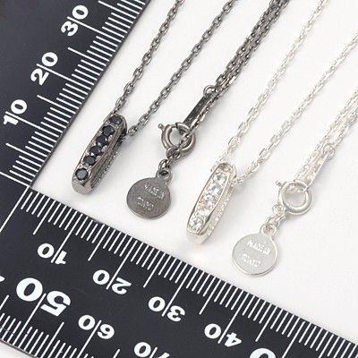 シルバーペアネックレス