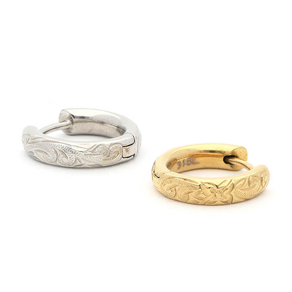 ステンレスフープピアス