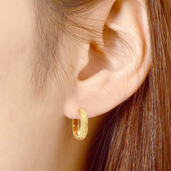 ステンレスフープピアス