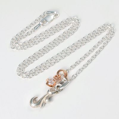 ピンクゴールドネックレス