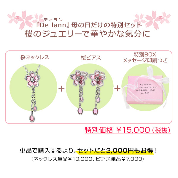 シルバーネックレス&シルバーピアスセット