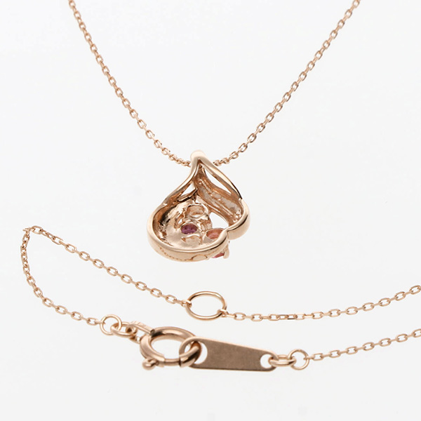 ピンクゴールドネックレス