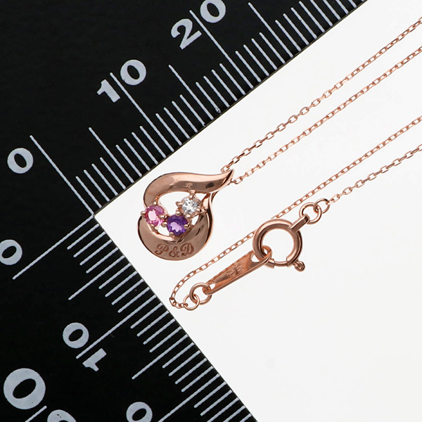 ピンクゴールドネックレス