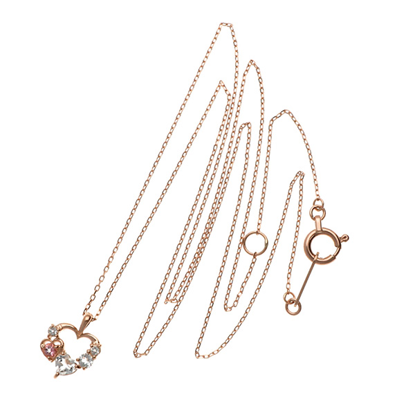 ピンクゴールドネックレス