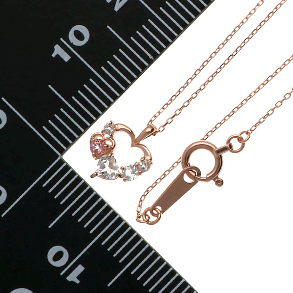 ピンクゴールドネックレス