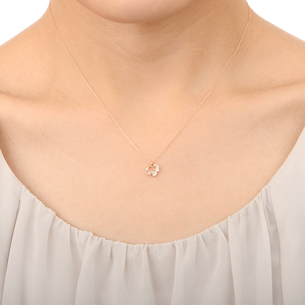 ピンクゴールドネックレス