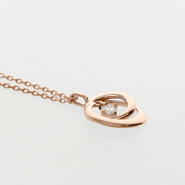 ピンクゴールドネックレス