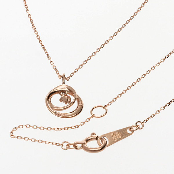 ピンクゴールドネックレス