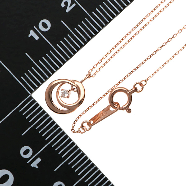 ピンクゴールドネックレス